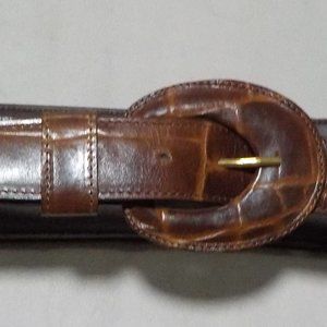 Ginnie Johansen Brown Leather/Suede Belt Size M